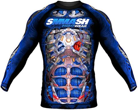 SMMASH Rashguard Longsleeve for Martial Arts Professional Sportswear, Slim Fit Compression Tops for Men Breathable and Light