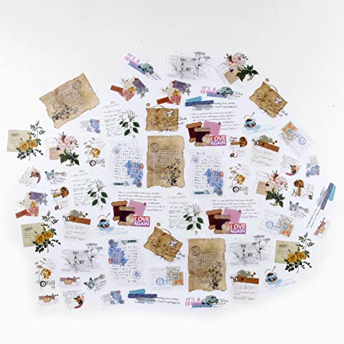 DIY Decorative Sticker, Vintage English Series Stamping Silver Sticker Washi Sticker for Diary Album Notebook Scrapbook Lifelog Cell Phone Notebook Suitcase Cute Stationery Sticker, Pack of 60pc (2#) - Thumbnail 7