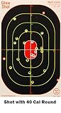 40 pack (new color) - 16" x 10" Reactive Splatter Targets - GlowShot - Multi Color - See Your Hits Instantly - Gun and Rifle Targets