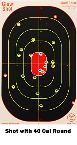 40 pack (new color) - 16" x 10" Reactive Splatter Targets - GlowShot - Multi Color - See Your Hits Instantly - Gun and Rifle Targets