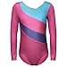 DAXIANG Gymnastics Leotards for Girls, Long Sleeve Leotard for Girls Gymnastics Outfit Black Shorts Dance Unitard Biketards