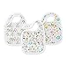 aden + anais Zutano Collection Snap Bib, 100% Cotton Muslin, Soft Absorbent 3 Layers, Adjustable, 9” X 13”, 3 Pack, Fairground