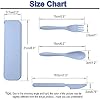 2-Pack-Portable-Travel-Cutlery-Set-Reusable-Flatware-Set-Wheat-Straw-Dinnerware-Set-Tableware-Set-for-Workplace-School-Picnic-Camping-Blue 2 Pack Portable Travel Cutlery Set, Reusable Flatware Set, Wheat Straw Dinnerware Set, Tableware Set for Workplace School Picnic Camping (Blue)