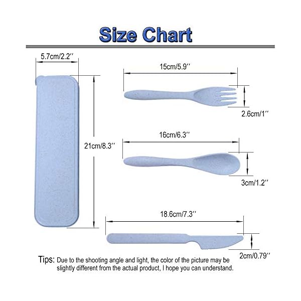 2-Pack-Portable-Travel-Cutlery-Set-Reusable-Flatware-Set-Wheat-Straw-Dinnerware-Set-Tableware-Set-for-Workplace-School-Picnic-Camping-Blue 2 Pack Portable Travel Cutlery Set, Reusable Flatware Set, Wheat Straw Dinnerware Set, Tableware Set for Workplace School Picnic Camping (Blue)