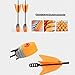 Zing Toys 10 Arrows Refill Pack - 5 Whistling Foam Tip Arrows and 5 Suction Cup Arrows - Orange - for Hyperstrike, Z-Tek, Firetek, Zeon and Z-Bows