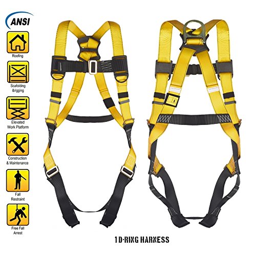 1 d-ring industrial fall protection safety harness ansi…