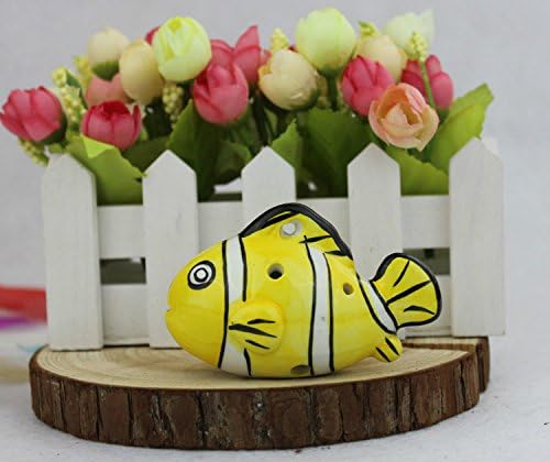 Happydeco Ceramic Yellow Fish Ocarina