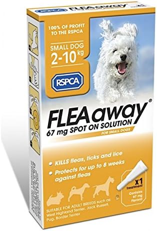 RSPCA FleaAway Spot On Solution for Small Dogs 67 mg, Single Pack