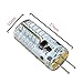 LJY 2pcs Pack G4 3014 SMD 48-LED 3W LED Crystal Bulbs 360 Degrees Energy Saving Capsule Spotlight Lamps AC/DC 12V (Red)