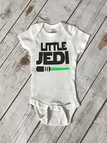 Blue Eyed JewelsLittle Jedi Shirt Daddy's Little Jedi Onesie Bodysuit Baby Shower Gift Funny Geek Nerd Cute Sci Fi Fun Light Saber Onesie Star Wars Bodysuit