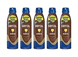 PACK OF 5 - Banana Boat Clear UltraMist Deep Tanning Dry Oil Continuous Spray Sunscreen, SPF 4, 6 oz