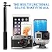 Selfie Stick Tripod with Remote, Hizek Wireless 270° Rotation with Shutter Remote Extendable Monopod Aluminum Alloy for iphoneX/8/7/6 Samsung Galaxy S9/S9 Plus/S8/S8 Plus/S7/Note 8, Huawei and More