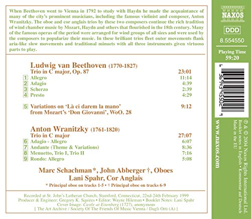 Beethoven - Wranitzky: Oboe Trios