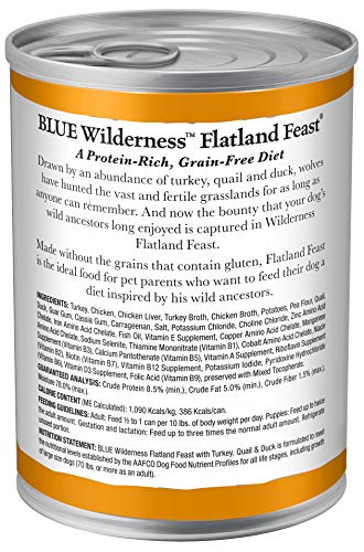 Blue Buffalo Wilderness Flatland Feast High Protein Grain Free, Natural Wet Dog Food, Wild Turkey, Q - //medicalbooks.filipinodoctors.org