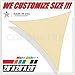 ColourTree 28' x 28' x 28' Beige Triangle CTAPT28 Sun Shade Sail Canopy Mesh Fabric UV Block UPF50 - Commercial Heavy Duty - 190 GSM - 3 Years Warranty (We Make Custom Size)