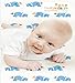 One Premium, Soft & Cozy Muslin Cotton Fitted Baby Crib Sheet. Cute Blue Prints For Boys, Infants, Toddlers Christmas, Baby Shower Gifts. Premium Machine Washable & Dryer Friendly Sheets.