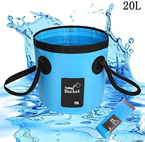 LINGXI Collapsible Bucket,20L Portable Folding Water Storage Container for Camping, Travel, Gardening Hiking, Fishing,Boating