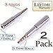 Josi Minea x 2 Pcs 3.5mm Audio Jack Extender Headphone Adapter with Gold Plated 4-Pole 3.5mm Connectors (3 Ring Jack) for Apple iPhone 6 / 6 Plus / 5S / 5C / 5 4S, iPad Air / Mini, Samsung Galaxy S6 / S5 / S4 / S3, Note 4 / 3 Nexus 4, HTC One, Nokia Lumia & most other Smartphones & Tablets [ 2 Pack ]