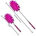 Aneco 6 Pack Microfiber Bendable Extendable Dusters Brush Washable Dusting Brush with Telescoping Pole for Home Office Car, 3 Bendable and 3 Straight