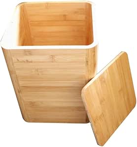 Papelera de reciclaje de basura Pequeño cesto de basura de madera