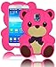 Bastex 3D Character Silicone Case for Samsung Galaxy S5 i9600 - Hot Pink Teddy Bear with Bow