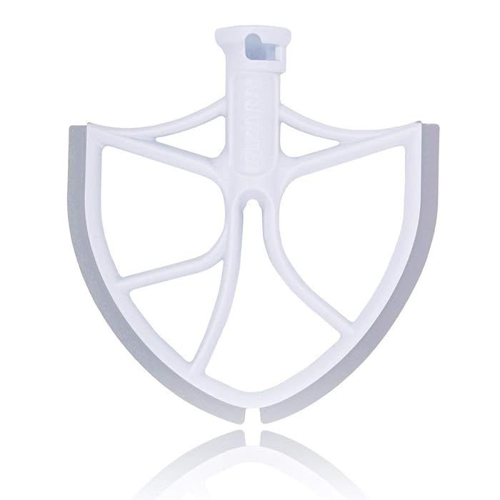 Flex Edge Beater for KitchenAid Mixer Attachment 6-Quart Bowl-lift Stand Mixer Accessories,6 QT Flat Beater with Flexible Edge Scraper Blade Paddle (Grey)