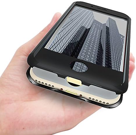 iPhone 7Plus/8 Plus Case, TOPBIN Full Body Slim Fit Ultra-Thin Case, 9H Tempered Glass Back Cover [Scratch-Resistant][Anti-Dirt][Magnetic Adsorption Technology] for iPhone 8 Plus/7 Plus 5.5” (Black)