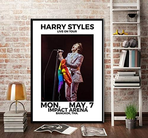 KGIDK Harry Styles World Tour Live Cover History Poster Wall Art Picture Posters and Prints Canvas Painting for Room Home Decor 42X60Cm No Frame