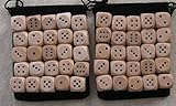 50 wooden dice (14mm, pips) with 2 Dice Bags
