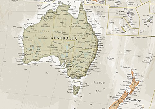 3 Maps+International+Classic+World+Wall