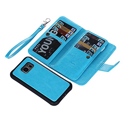 image for DRUnKQUEEn S7 Case, Premium Leather Credit Card Holder Feature Wallet 