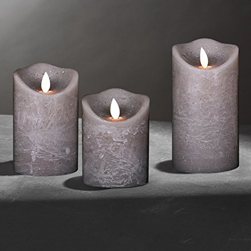 Kitch Aroma Marble Grey Color flameless candles 3 x 4/5/6inch Battery Operated 732840953825 eBay