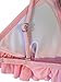 TeeDoc Womens Ruffles Cute Bikini Set Pink Grey Two Piece Bathing Suit (M US2-4, Pink)