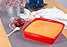 Aokinle Silicone Cake Pan-9 Inch Square Baking Mold,Non-Stick Cake Mold,Brownies Pan.BPA Free Brownies Pan-Red