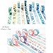 Set of 18 Decorative Japanese Washi Masking Adhesive Sticky Paper Tape Collection for Journals, Scrapbooks, Daily Planners, Phone DIY Decoration (0.6inch x 7.6 Yard)