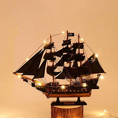 HKX Modellschiff Holz Segelboot Druckguss Modell Holz Segelboot Modell, Erwachsene Sammlerstücke und Geschenke, 38,1 x… – Bild 6