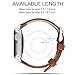 5 Colors for Apple Watch Bands 38mm and 42mm, Fullmosa Jan Calf Leather Replacement Band/Strap for Apple Watch Series 3, iWatch Series 3, Series 2, Series 1, Sport 2015 2016 2017, 42mm Brown