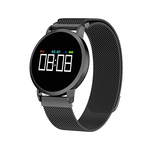 Smartwatch, Collasaro Sweatproof Smart Watch Phone with Camera and SIM Card Slot, Smart Watch for Android Samsung IOS iPhone LG Sony HTC Smartphones (Brown Leather)