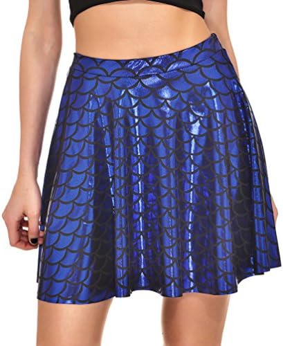 AISKLY Women's Casual skirt mermaid Elastic Waist Pleated skirts for girl, Yl-2002, X-Large