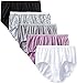 Just My Size Women's 5 Pack Cotton Brief Panty (Assortments may vary)