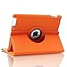 AiSMei Case for 9.7-Inch iPad 5th (2017)/ iPad 6th (2018)/ iPad Air (2015), Rotating Protective Case Cover w/Auto Wake/Sleep Function,Orange