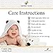 Organic Bamboo Baby Hooded Towel, Baby Bath Towels, Bamboo Baby Towel - Ultra Soft Bamboo Baby Hooded Towel by Harlem and Zoe - Bear Ears On Hood, Super Absorbent, Hypoallergenic, Durable