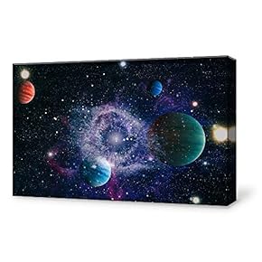 Canvas Wall Art Sun and Earth Modern Home Decor Canvas Painting Wall Decoration for Bedroom Living Room 12x18 inches