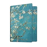 Fintie Passport Holder Travel Wallet RFID Blocking PU Leather Card Case Cover, Blossom
