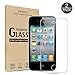(Pack of 2) iPhone 4/4S Screen Protector, Akwox Ultra Thin 0.33mm HD Clear 9H Tempered Glass Screen Protector for iPhone 4/4S - Max Clarity and Touch Accuracy Film