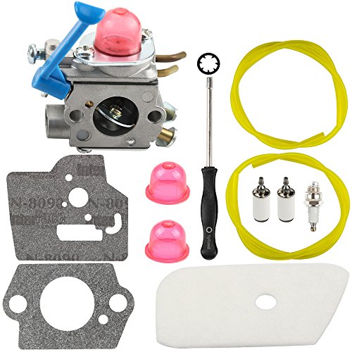 Harbot 128LD Carburetor with Air Filter Fuel Line Filter Gasket for Husqvarna 124L 125E 125C 125L 125LD 125R 125RJ 128C 128CD 128L 128LDX 128R 128RJ 128DJX Craftsman String Trimmer C1Q-W40A