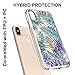 MOSNOVO Case for iPhone Xs/iPhone X, Tropical Palm Tree Leaves Clear Design Printed Transparent Plastic Hard Back Phone Case with Soft TPU Bumper Protective Cover for Apple iPhone X/iPhone Xs