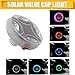 MASO 1 Pcs Flash Wheel Light, Colorful LED Solar Wheel Hub Tire Lights, Tyre Valve Cap Strobe Lamp Waterproof Kit Four Modes for Car Vehicle Motorcycle Bike （American valve