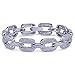 TOPGRILLZ 15mm Iced Out CZ Cluster Zircon Mariner Link Hip Hop Bracelet