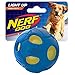 Nerf Dog Bash Ball Dog Toy with Interactive LED, Lightweight, Durable and Water Resistant, 2.5 Inches, for Small/Medium/Large Breeds, Single Unit, Blue